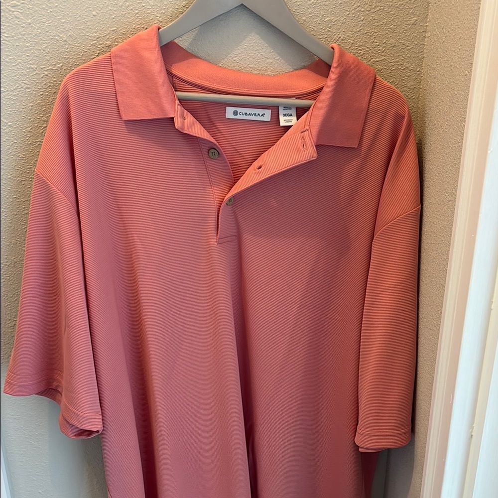 Cubavera Men's Polo in Coral